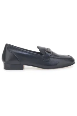 Mocassini Neri con Morsetto Made in Italy in Vera Pelle PITTARELLO GLAM A600102