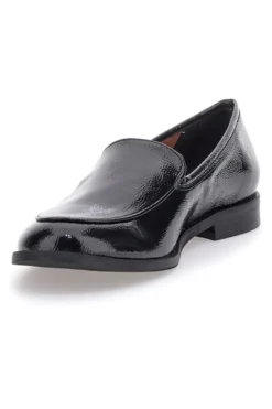 Mocassini neri effetto vernice slip-on Pittarello glam 3659