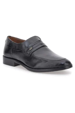 Mocassini Neri In Vera Pelle Claremorris 653
