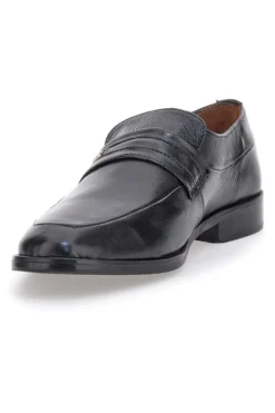 Mocassini Neri In Vera Pelle Claremorris 653