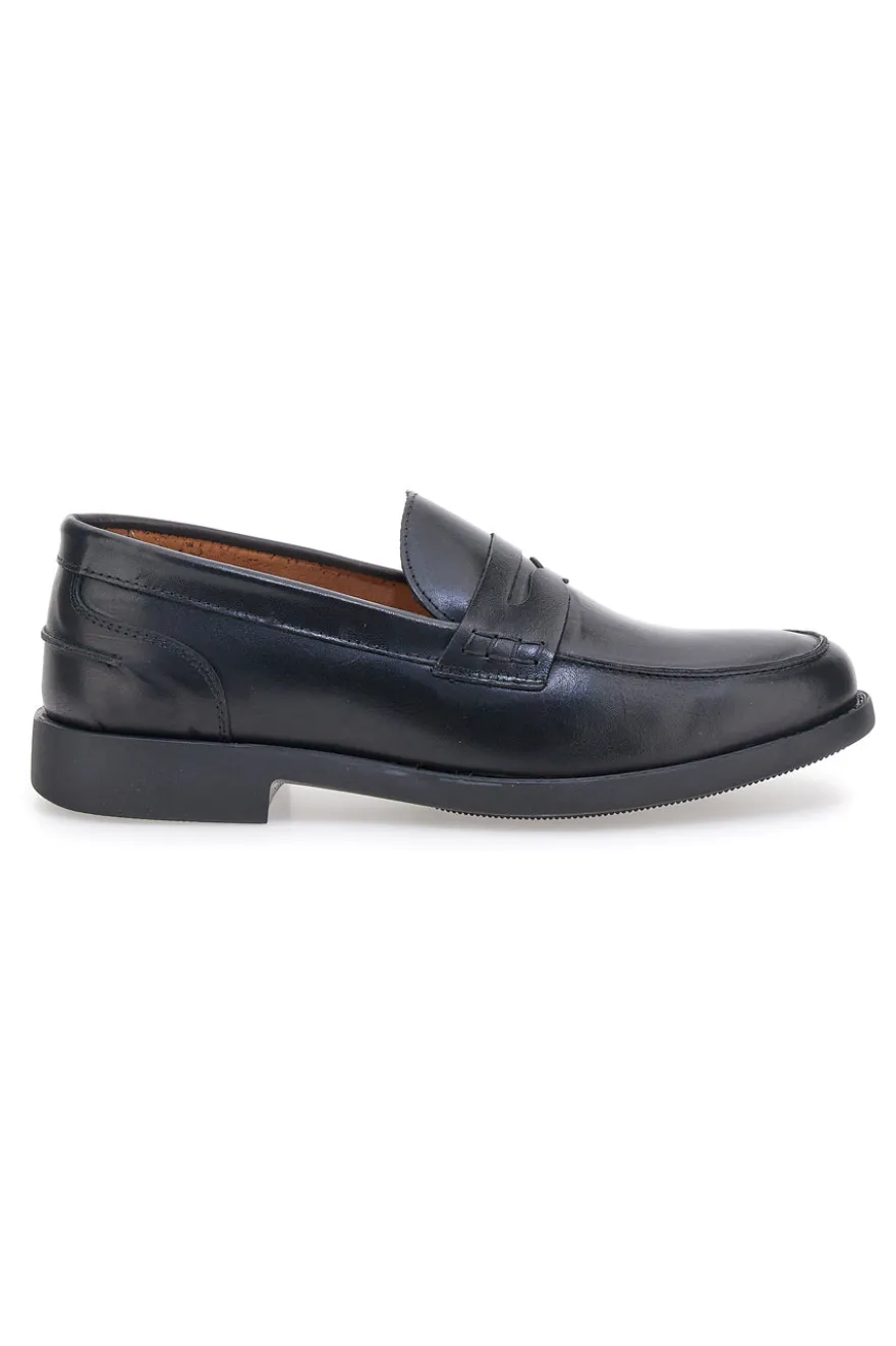 Mocassini neri in vera pelle Pittarello 14