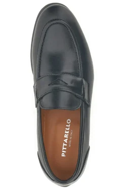 Mocassini neri in vera pelle Pittarello 070