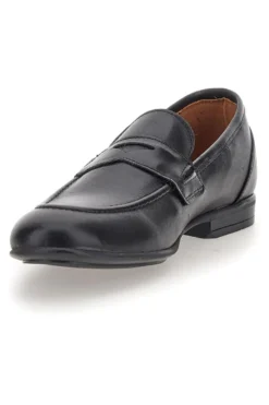 Mocassini neri in vera pelle Pittarello 070