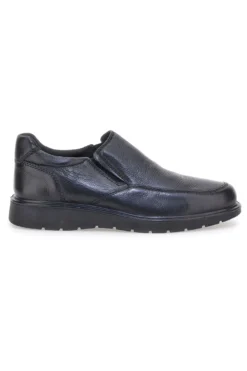 Mocassini neri slip-on in pelle con elastici Claremorris 18102995