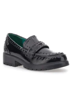 Mocassini neri Vegan effetto lucido ECO BIO J528246