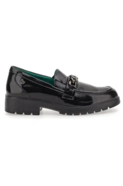 Mocassini neri Vegan effetto lucido ECO BIO J52322B6