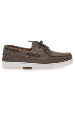 Mocassini Stile Barca Taupe con Tomaia in Pelle Made in Italy CLAREMORRIS 2011