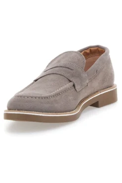 Mocassini Taupe In Pelle Scamosciata Pittarello 115