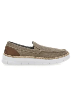 Mocassini taupe in tessuto con tallone a contrasto Max dillan MXM518A66