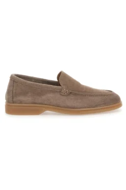 Mocassini Tortora con Tomaia in Suede Vera Pelle PTR 2070