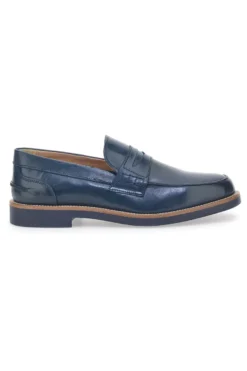 Mocassino Blu Made In Italy In Vera Pelle Pittarello 8027