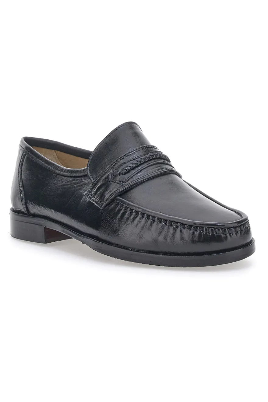 Mocassino Boardman 703 Nero Vera Pelle