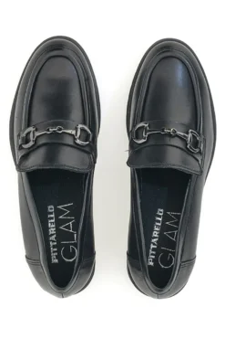Mocassino in Vera Pelle Nera Pittarello Glam 85105