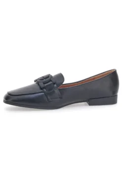 Mocassino Nero a Punta Squadrata First Lady 401