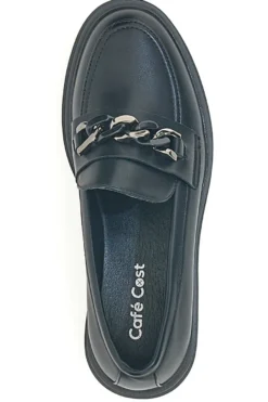 Mocassino Nero con Catena CAFE' COST 9Y7298