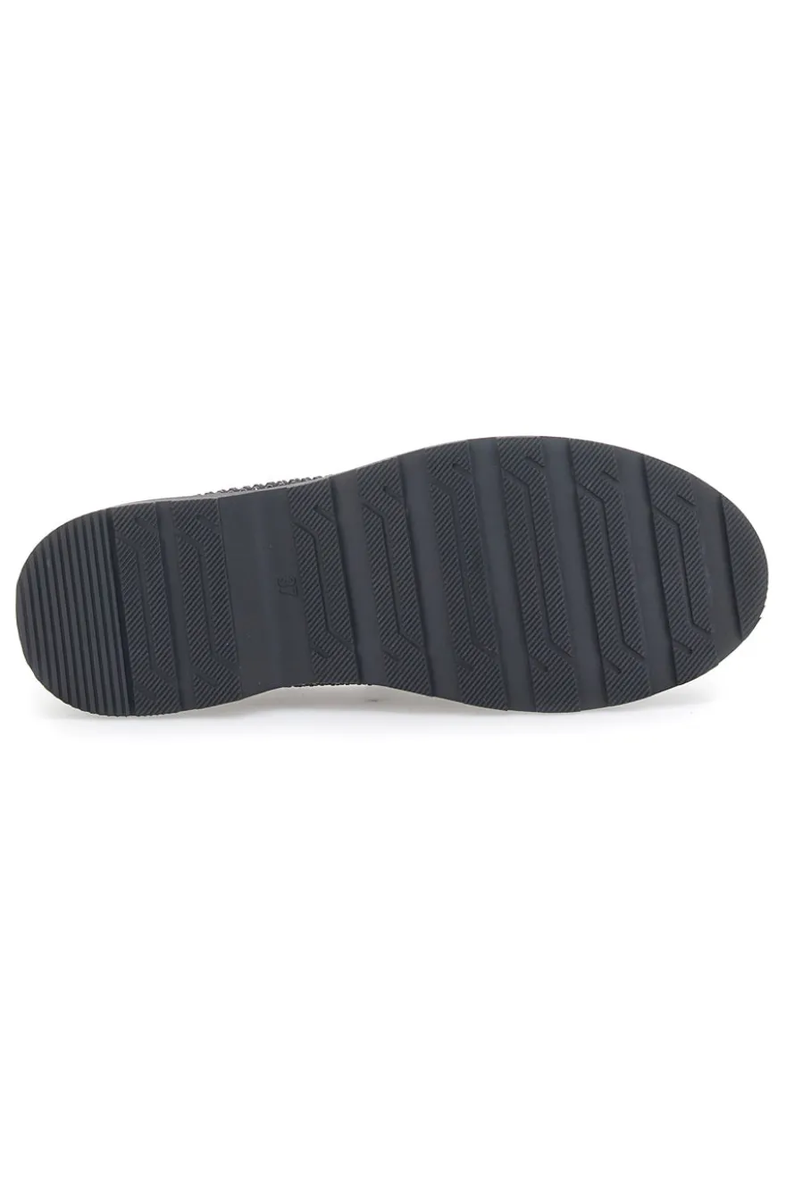 Mocassino Pittarello Glam 1101 Nero con Strass