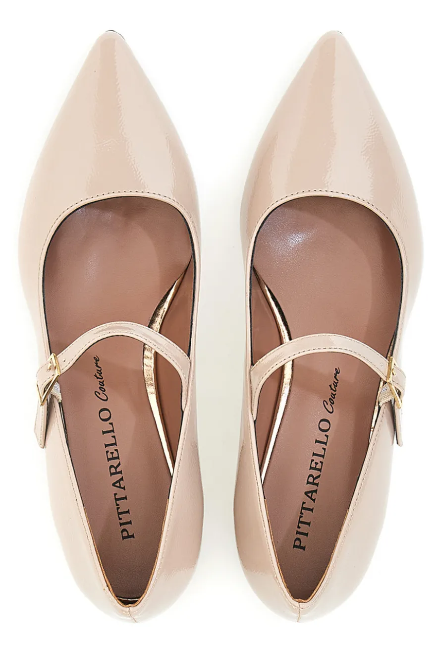 Nudefarbene spitze Ballerinas Pittarello Couture 903