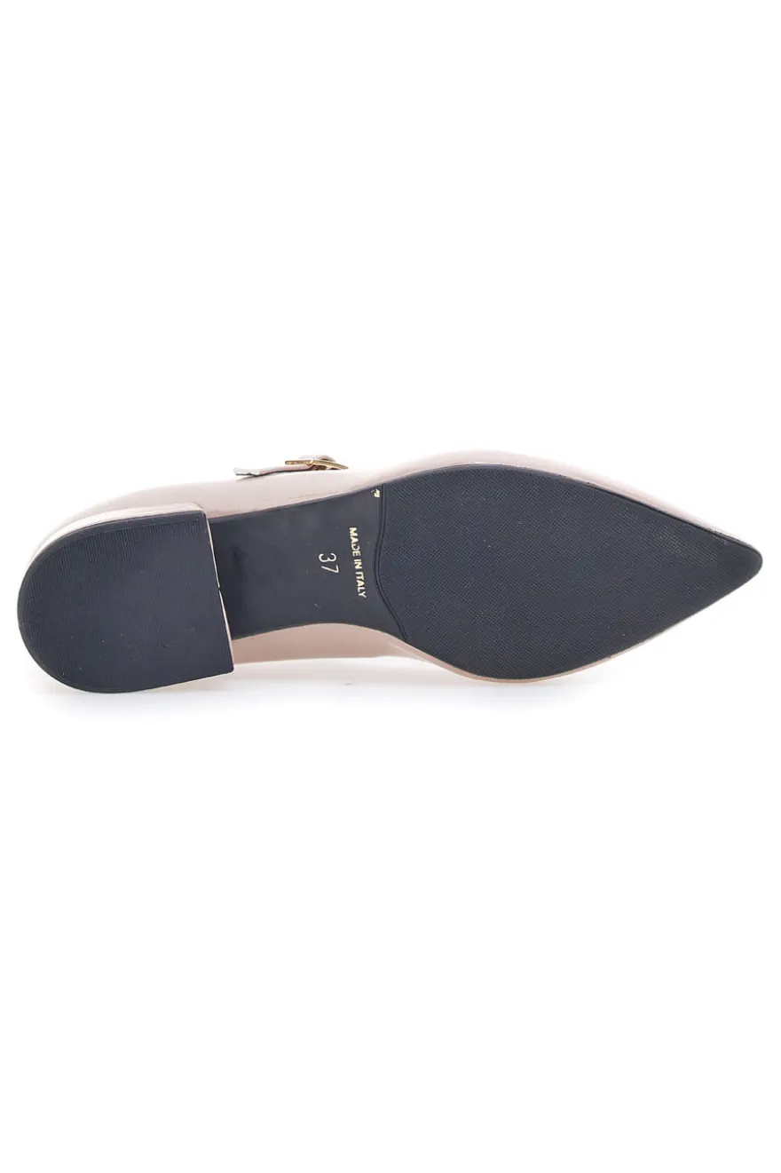 Nudefarbene spitze Ballerinas Pittarello Couture 903