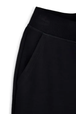 Pantalone Nero in Felpa con Coulisse e Polsini Skechers W03PT49