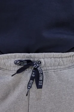Pantaloni tuta grigi in cotone e poliestere con polsino alla caviglia U.S. Golf Club F105