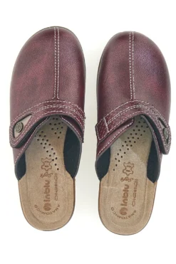 Pantofola bordeaux anatomica con cuciture a vista Inblu 80LY