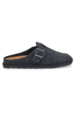 Pantofola grigio scuro in feltro con fibbia regolabile Inblu 24 SI