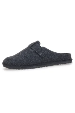 Pantofola grigio scuro in feltro con fibbia regolabile Inblu 24 SI