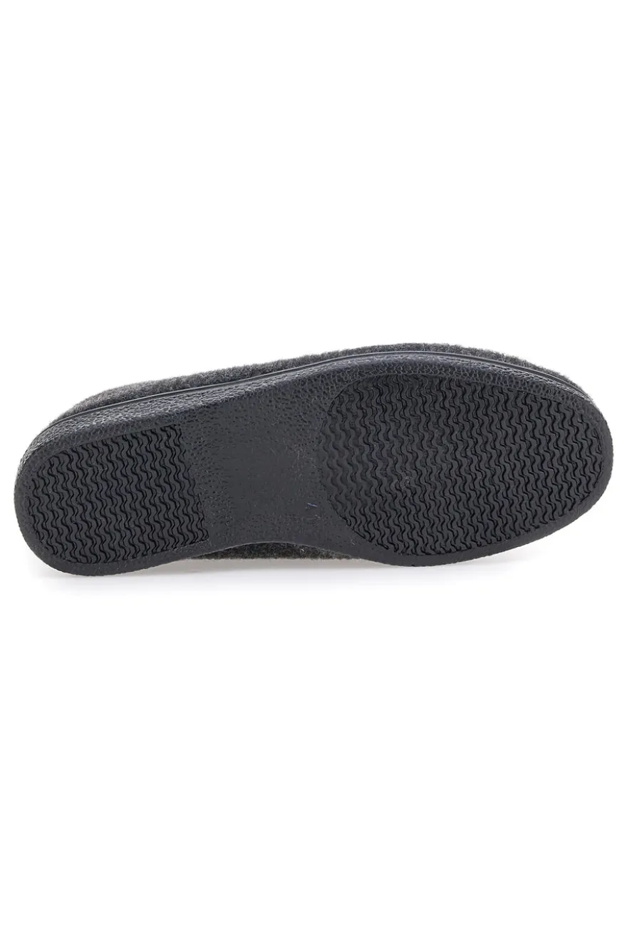 Pantofole antracite a stivaletto con zip e interno in pelo Jerpoint CA249