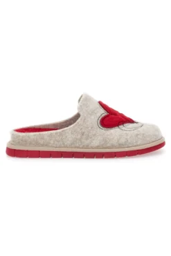 Pantofole beige con cuore Beego 7521p