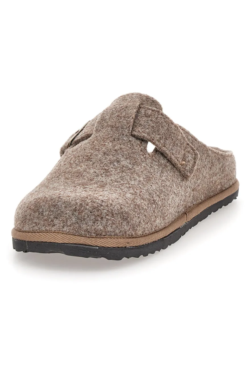 Pantofole beige in feltro con fibbia regolabile Inblu 24 SI
