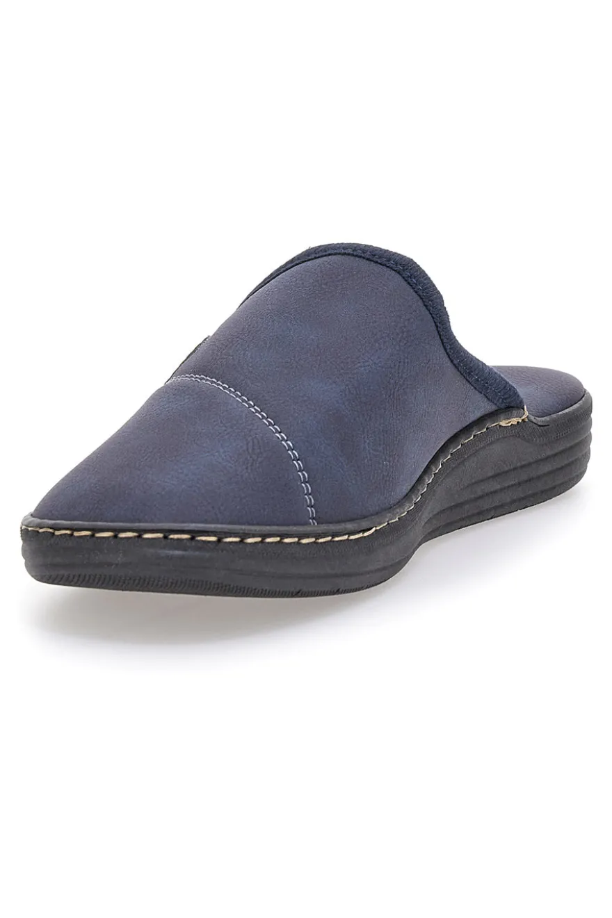 Pantofole blu con dettagli fango e suola comfort Jerpoint NR35AR