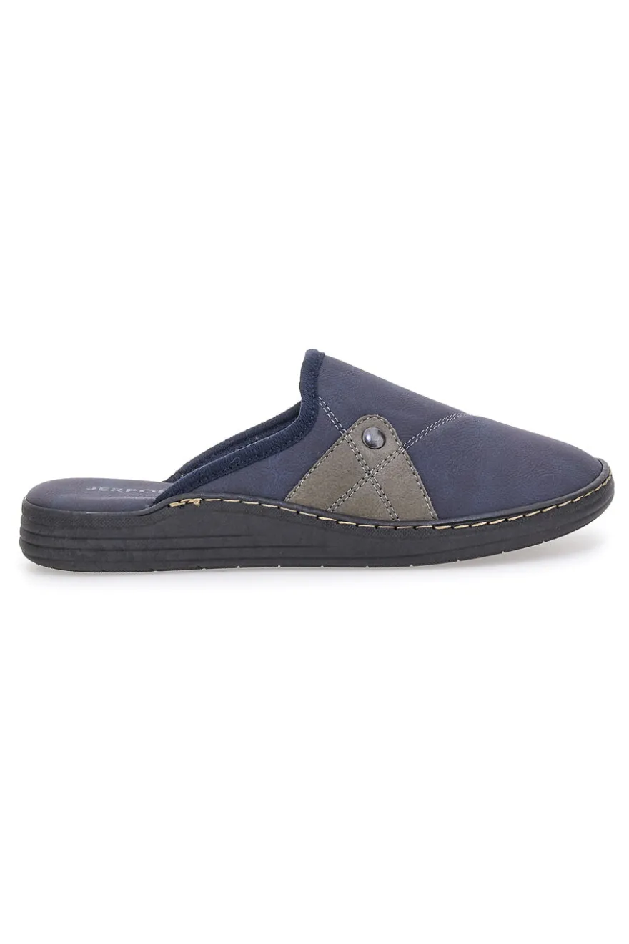 Pantofole blu con dettagli fango e suola comfort Jerpoint NR35AR
