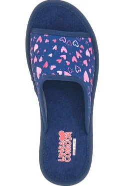 Pantofole Blu con Punta Aperta Linea Comoda 6974P