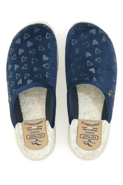 Pantofole blu con tomaia stretch FLY FLOT 5123