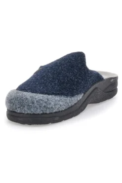 Pantofole blue grigie in vera pelle BIO UP 653