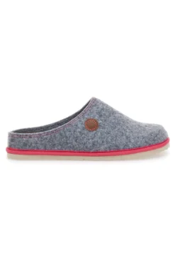 Pantofole grigie con bordo rosso INBLU 39 CS