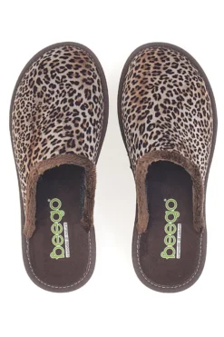 Pantofole marroni Animalier Beego 6332