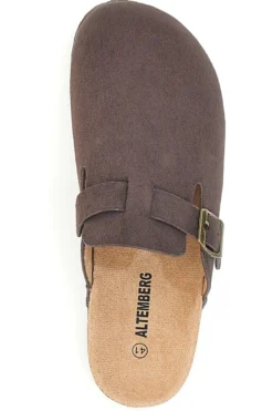 Pantofole marroni con fibbia ALTEMBERG 1310
