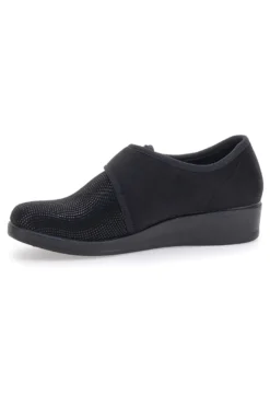 Pantofole nere chiuse con velcro FLY FLOT 38865