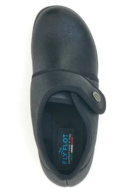 Pantofole nere chiuse con velcro FLY FLOT 38862