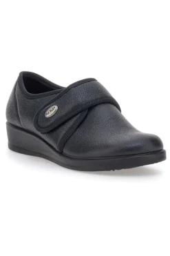 Pantofole nere chiuse con velcro FLY FLOT 38862