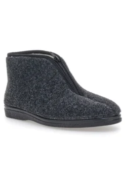 Pantofole nere con cerniera Jerpoint CA249