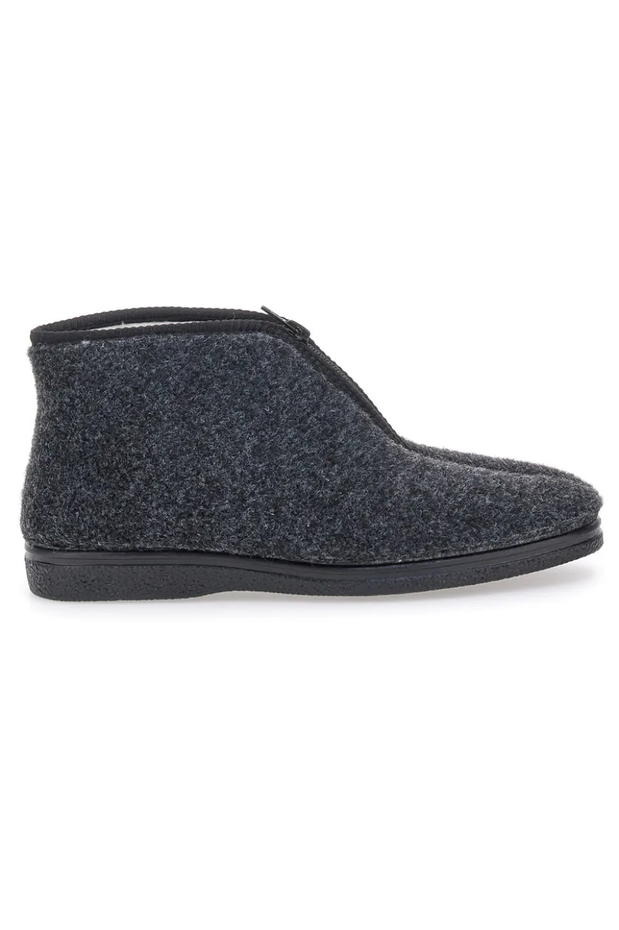 Pantofole nere con cerniera Jerpoint CA249