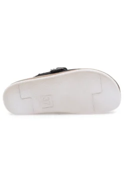Pantofole nere con pelo interno e suola bianca INBLU 20 ct