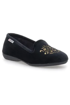 Pantofole Nere con Soletta Estraibile e Suola in Gomma Superga 10272