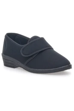 Pantofole nere con strappo Natural 650
