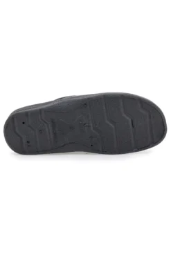 Pantofole nere con suola in vera pelle BIO UP 641