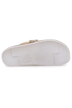 Pantofole nude con pelo interno e suola bianca INBLU 20 ct