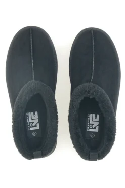 Pantofole Sabot nere con pelo con platform Pittarello Love PK1913A