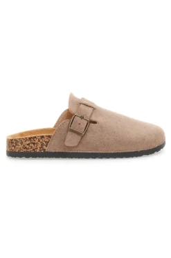 Pantofole sabot tortora con fibbia Altemberg 1105